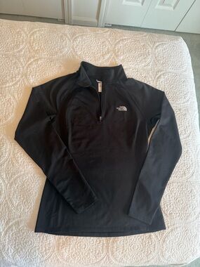 The North Face Black Crewneck with White Logo